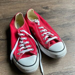 Red Converse shoes